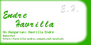 endre havrilla business card
